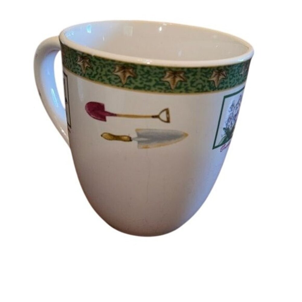 Royal Norfolk Garden Tools Motif Ceramic Mug